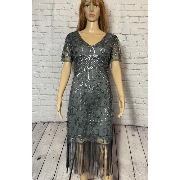 Unique Vintage | Dresses | Nwt New Unique Vintage 92s Style Grey Sequin Cocktail Dress Size M | Poshmark Unique Vintage | Dresses | Nwt New Unique Vintage 92s Style Grey Sequin Cocktail Dress Size M | Poshmark